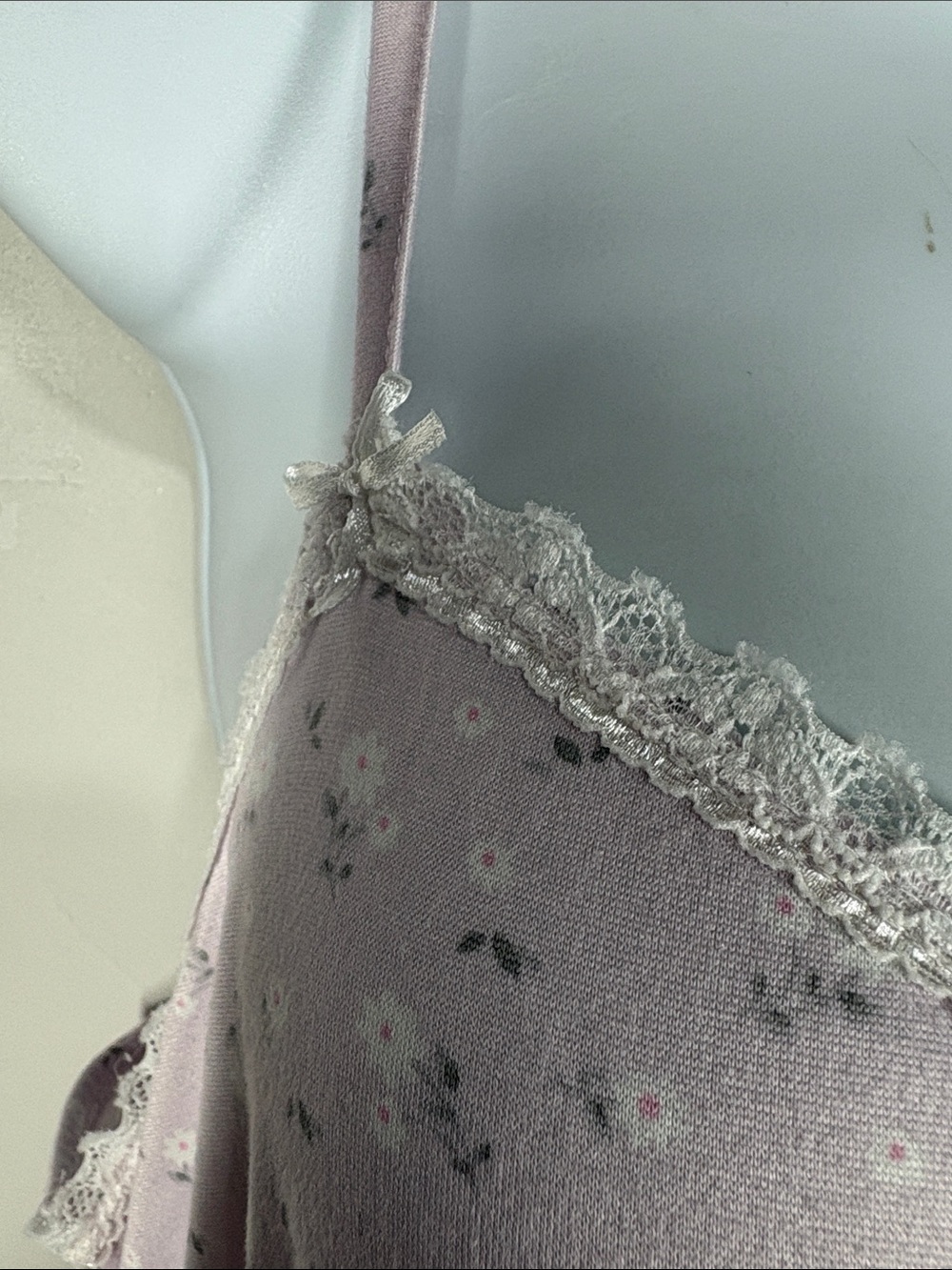 Rene Rofe Light Lavender Floral Lace-Trim Chemise size XL - Picture 3 of 11